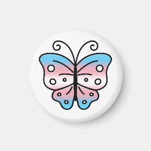 Imã Ímã de Borboleta Orgulho Transgênero