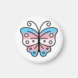 Imã Ímã de Borboleta Orgulho Transgênero