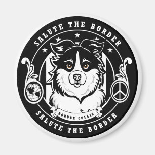 Imã Ímã de border collie redondo