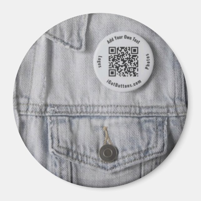 Imã Ímã de Botão Personalizado de 3 Polegadas (Frente)