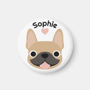 Imã Ímã de Bulldog Francês Personalizado, Presente par