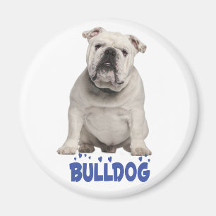 Imã Ímã de Cachorro de Filhote de Bulldog Inglês Branc