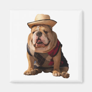 Imã Ímã de Cachorro Inglês Bulldog Filhote