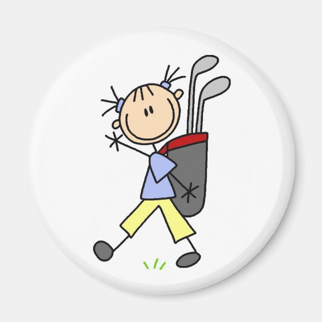 Imã Ímã de Caddy Carregando a Bolsa de Golfe (Frente)