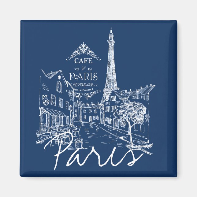 Imã ímã de café de Paris (Frente)
