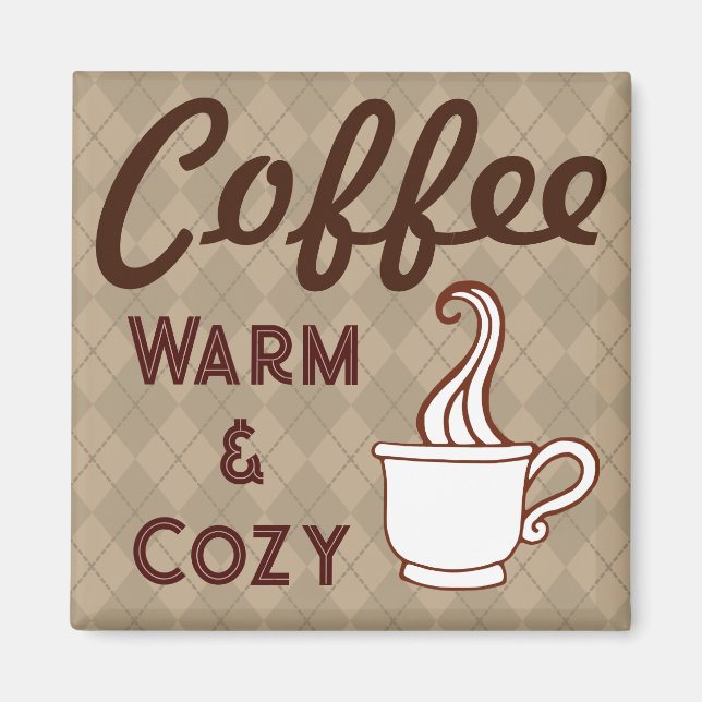 Imã Ímã de Café Presente Retro (Frente)