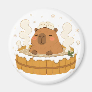 Imã Ímã de Capivara Fofo em Onsen de Inverno Neve Font