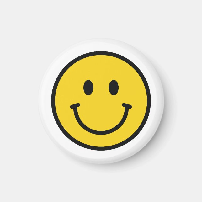 Imã Ímã de cara sorridente. Emoji divertido  (Frente)