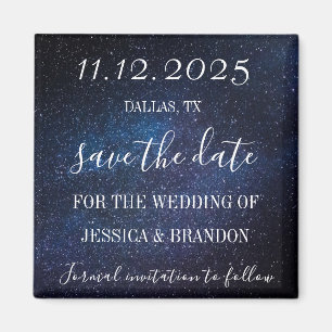 Imã Ímã de Casamento Azul Marinho Noite Estrelada da G