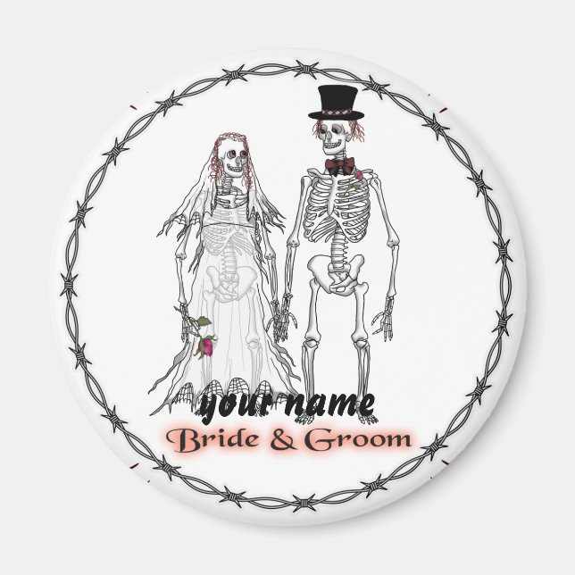 Imã Ímã de casamento de esqueleto (Frente)