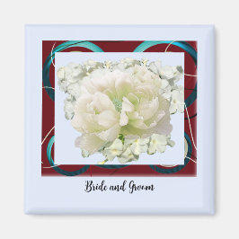 Imã Ímã de casamento floral para noiva e noivo