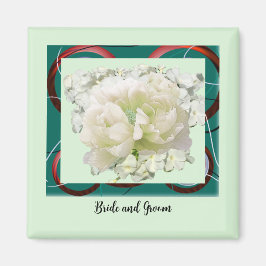 Imã Ímã de casamento floral para noiva e noivo