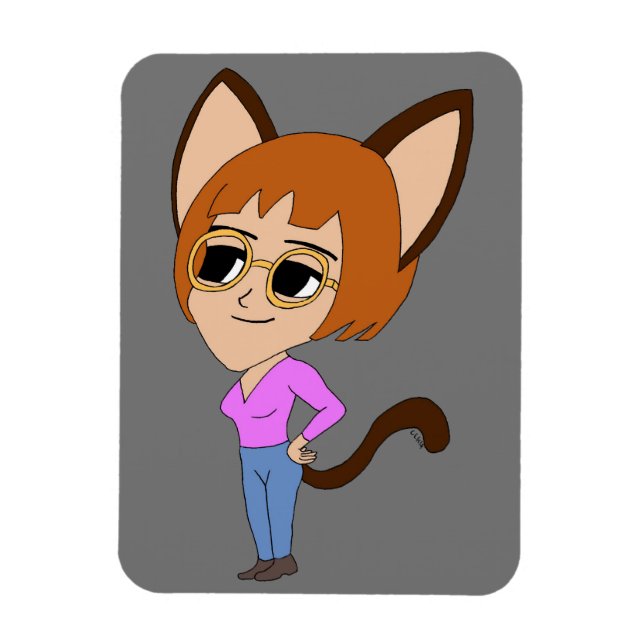 Ímã imã de catgirl chibi (Vertical)