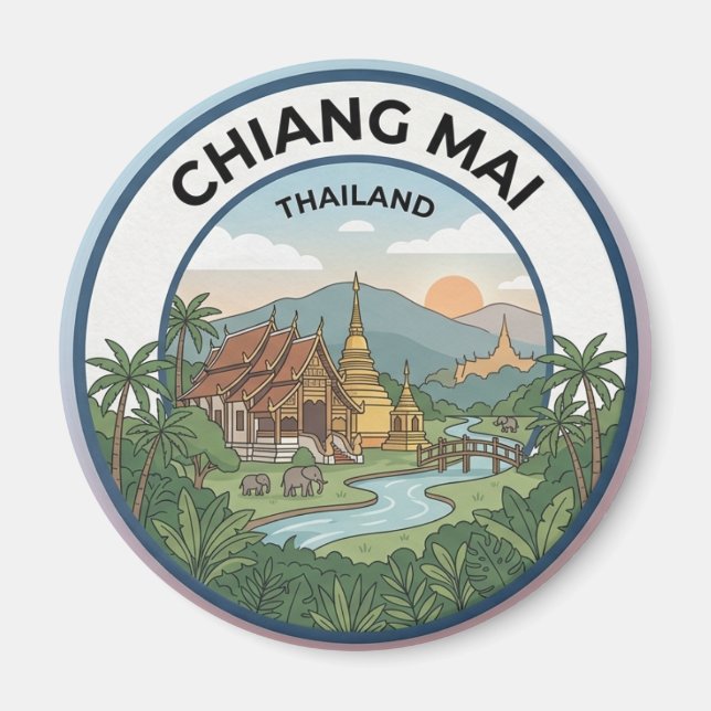Imã Ímã de Chiang Mai Tailândia (Frente)