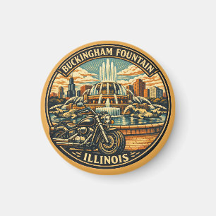 Imã Ímã de Chicago Illinois Motociclista Buckingham Fo