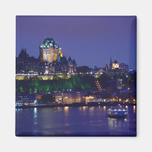 Imã Ímã de Cidade de Quebec da noite do castelo de