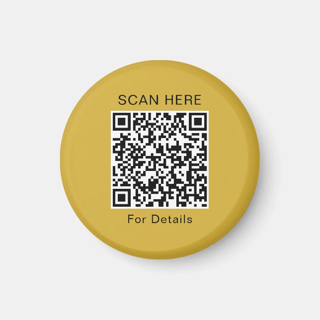 Imã Ímã de Círculo com Design de Código QR Único (Frente)