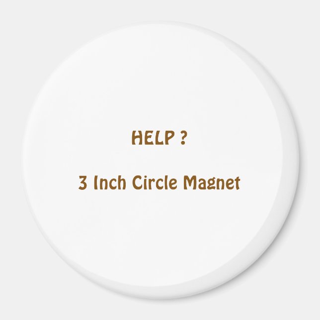 Imã Ímã de Círculo de 3 Polegadas (Frente)