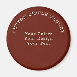 Imã Ímã de Círculo Personalizado Simples