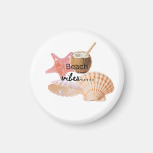 Imã Ímã de colagem de conchas de praia tropical Tropi