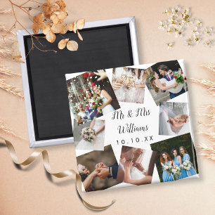 Imã Ímã de Colagem de Fotos de Casamento Modernas Pers