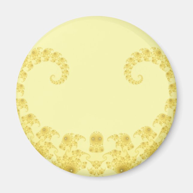 Imã Ímã de Coração de Ouro Amarelo (Frente)