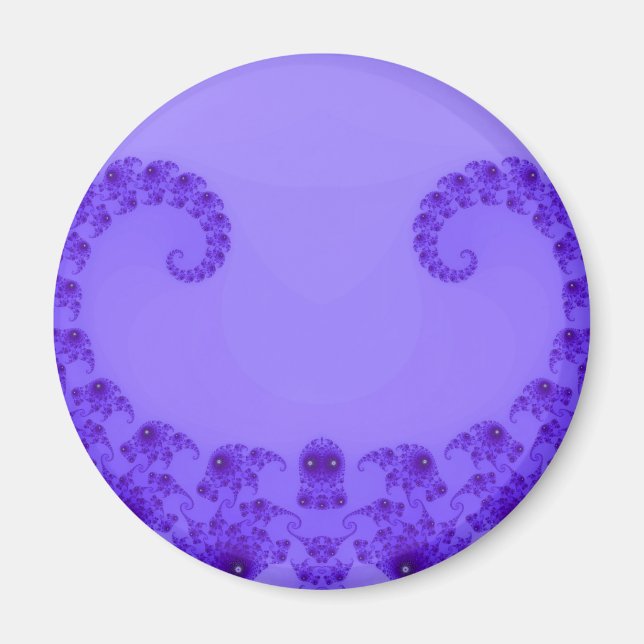 Imã Ímã de Coração Roxo Azul (Frente)