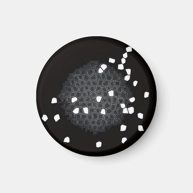 Imã Ímã de Cozinha com Padrão de Puzzle Quebrado (Frente)