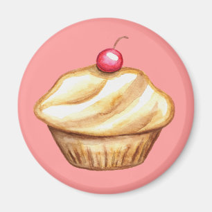 Imã Ímã de Cupcake de Cereja