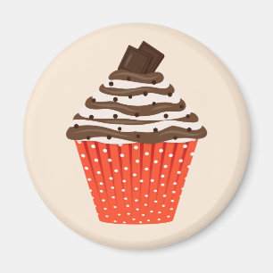 Imã Ímã de Cupcake de Chocolate