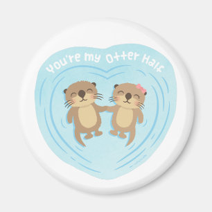 Imã Ímã de Cute My Otter Half Pun Amor Humor