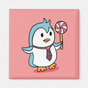 Imã Ímã de desenho animado de pinguim fofo