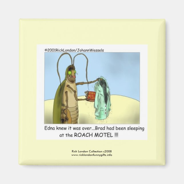 Imã Ímã de desenho animado engraçado Roach Motel (Frente)
