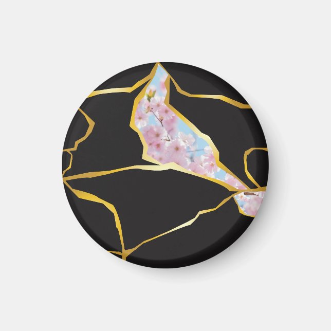 Imã Ímã de Design Kintsugi Editável (Frente)