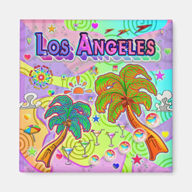 Imã Ímã de Destino de Férias de Los Angeles (Frente)