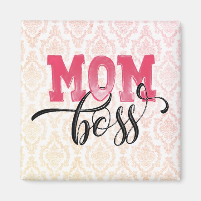 IMÃ ÍMÃ DE DIA DAS MÃES ROSA - CHEFE MÃE (Frente)