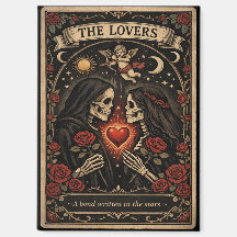 Ímã de Dia dos Namorados Gótico Tarot dos Amantes