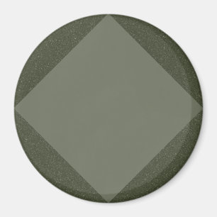 Imã Ímã de Diamante Verde Musgo com Moldura Texturizad