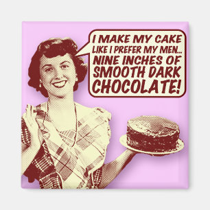 Imã Ímã de Dona de Casa Retrô - Nove Polegadas de Choc