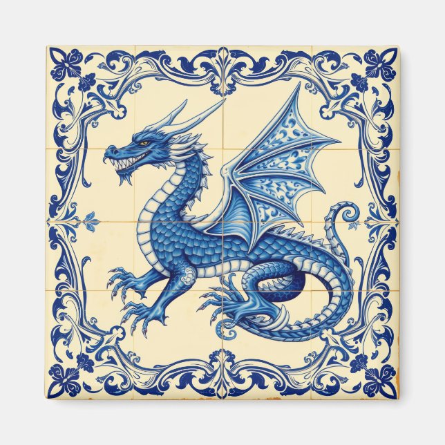Imã ímã de dragão do céu safira (Frente)