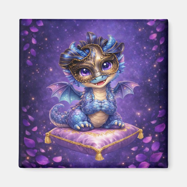Imã Ímã de Dragão Roxo Celestial Caprichoso (Frente)