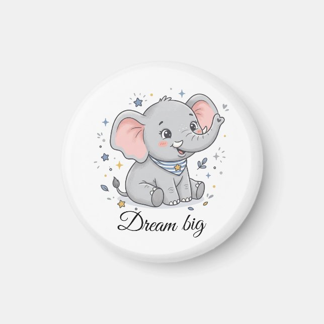 Imã Ímã de elefante fofo (Frente)