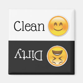 Imã Ímã de Emoji de Máquina de Lavar Louça Limpa/Suja