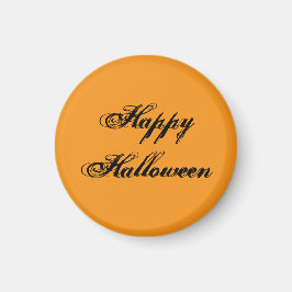 Imã Ímã de Escrita à Mão Feliz Halloween (Laranja e Pr