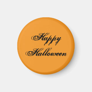 Imã Ímã de Escrita à Mão Feliz Halloween (Laranja e Pr