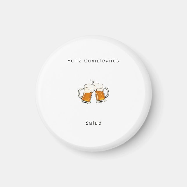 Imã Ímã de feliz aniversário, presente de aniversário  (Frente)