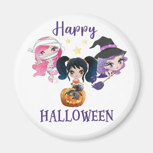 Imã Ímã de Feliz Halloween Menina Sereia Assustadora í