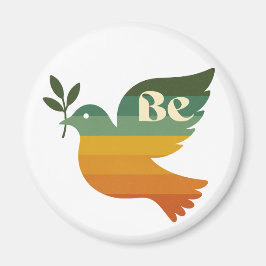 Imã Ímã de Férias Retro Boho Be Peace
