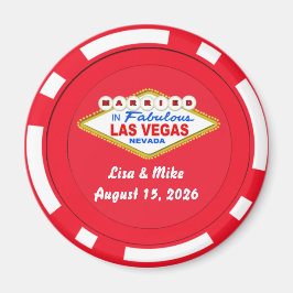 Imã Ímã de Ficha de Poker Casado em Las Vegas