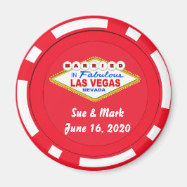 Imã Ímã de Ficha de Poker Casado em Las Vegas